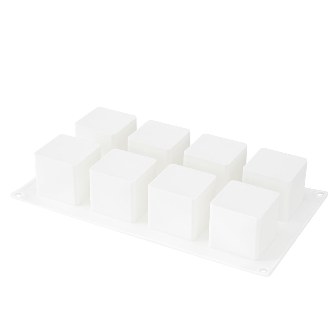 Pastry Tek Silicone Cube Baking Mold - 8-Compartment - 1 count box
