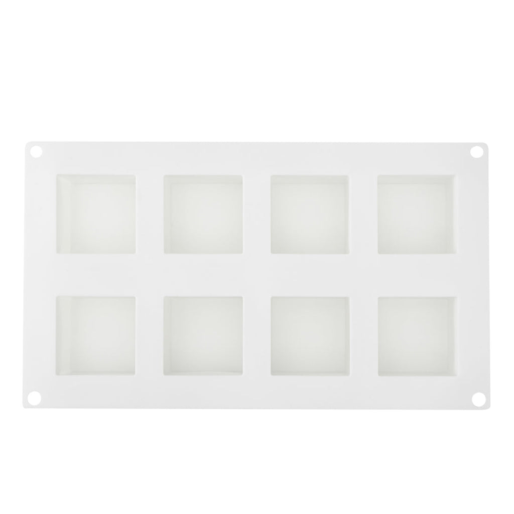 Pastry Tek Silicone Cube Baking Mold - 8-Compartment - 10 count box
