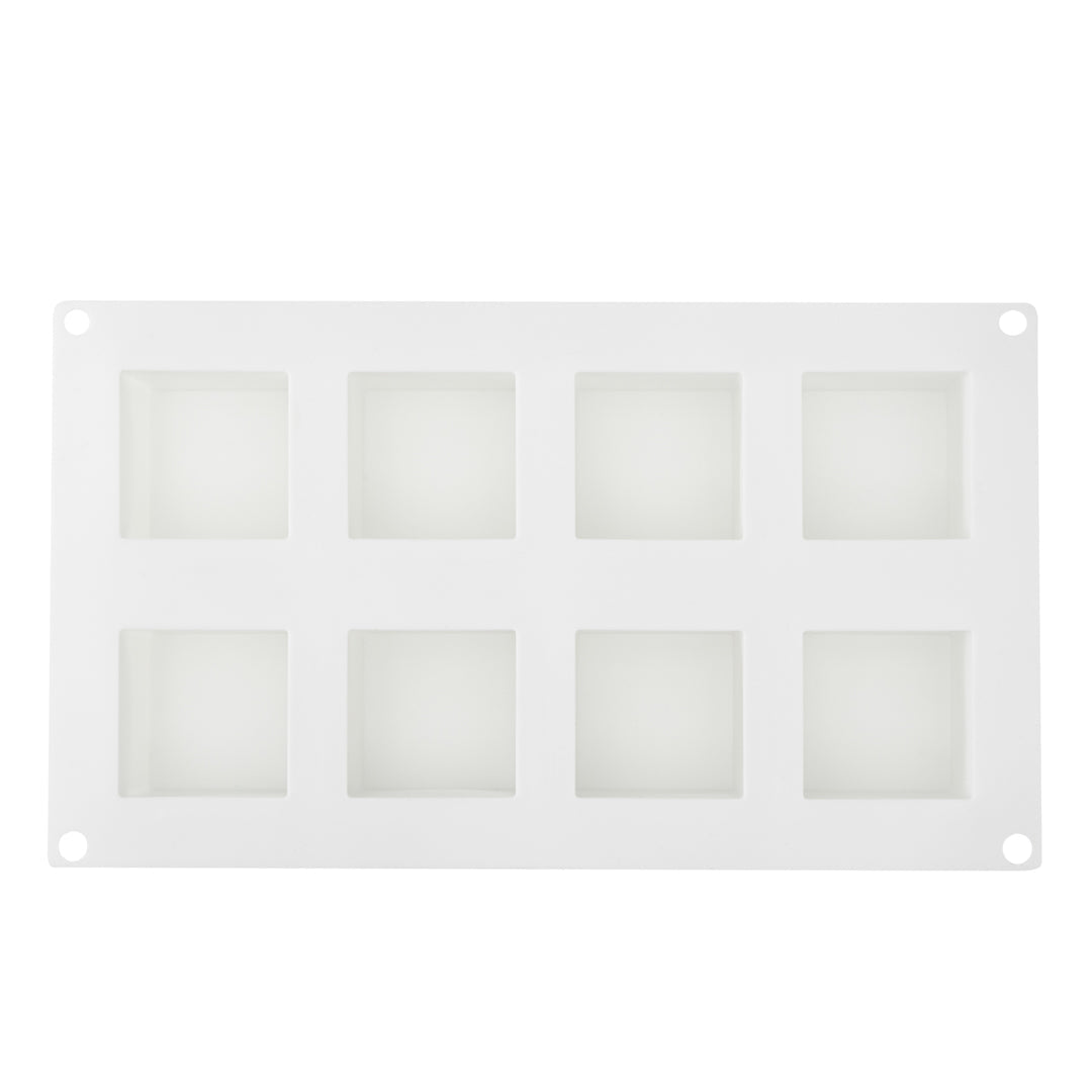 Pastry Tek Silicone Cube Baking Mold - 8-Compartment - 10 count box
