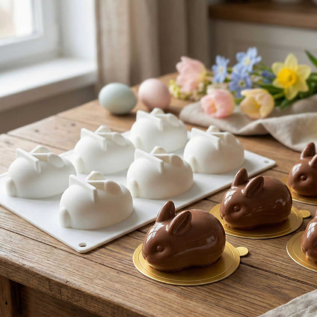Pastry Tek Silicone Bunny Baking Mold - 6-Compartment - 1 count box