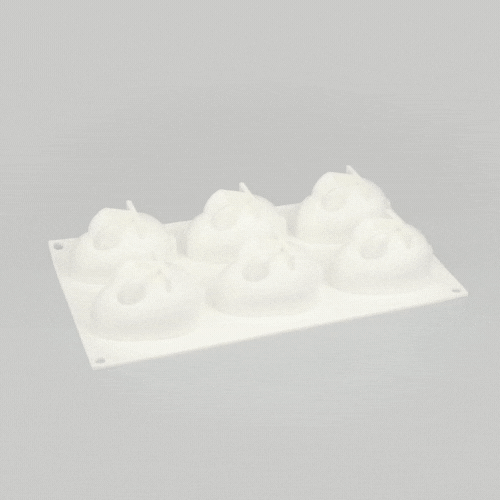Pastry Tek Silicone Bunny Baking Mold - 6-Compartment - 10 count box