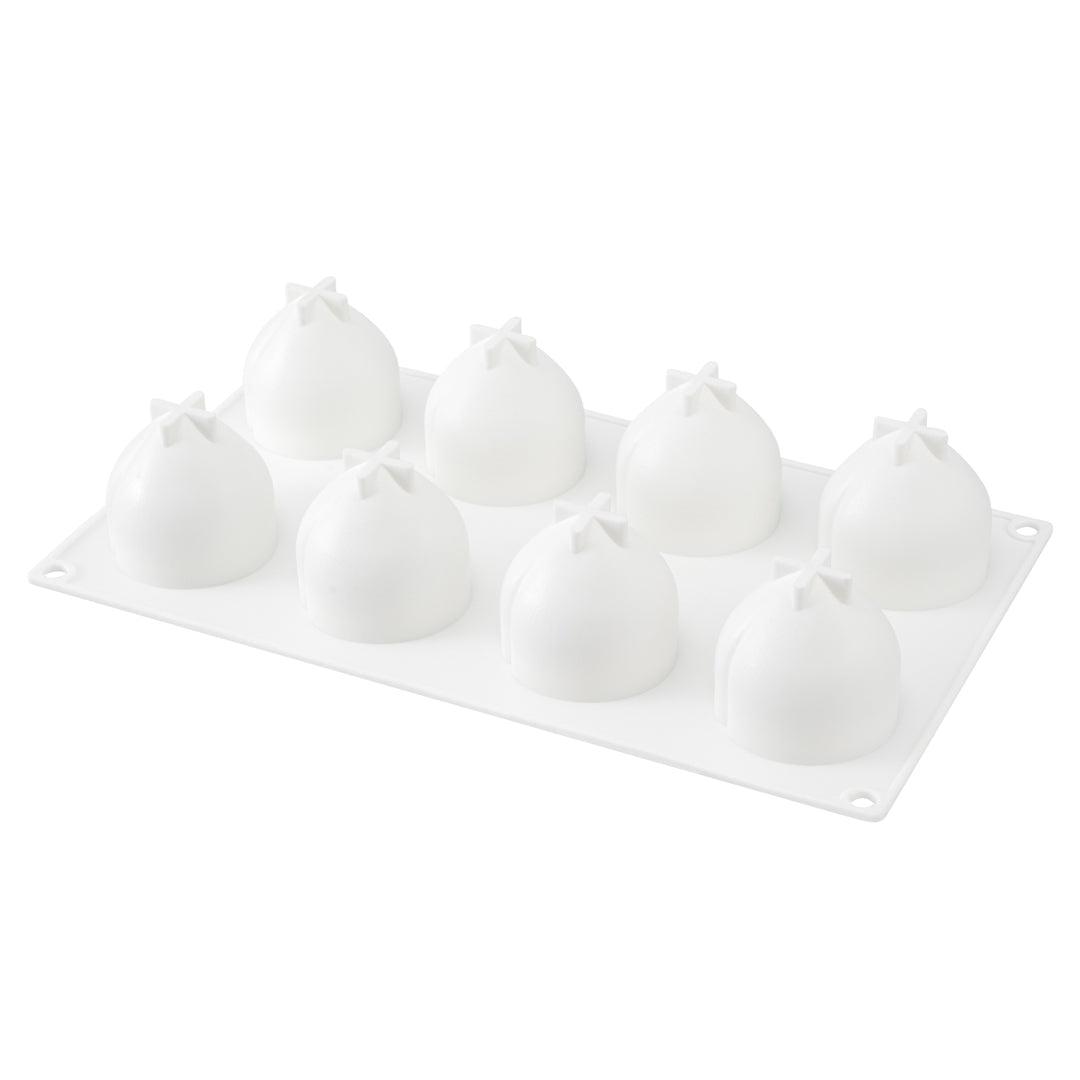 Pastry Tek Silicone Peach Baking Mold - 8-Compartment - 1 count box