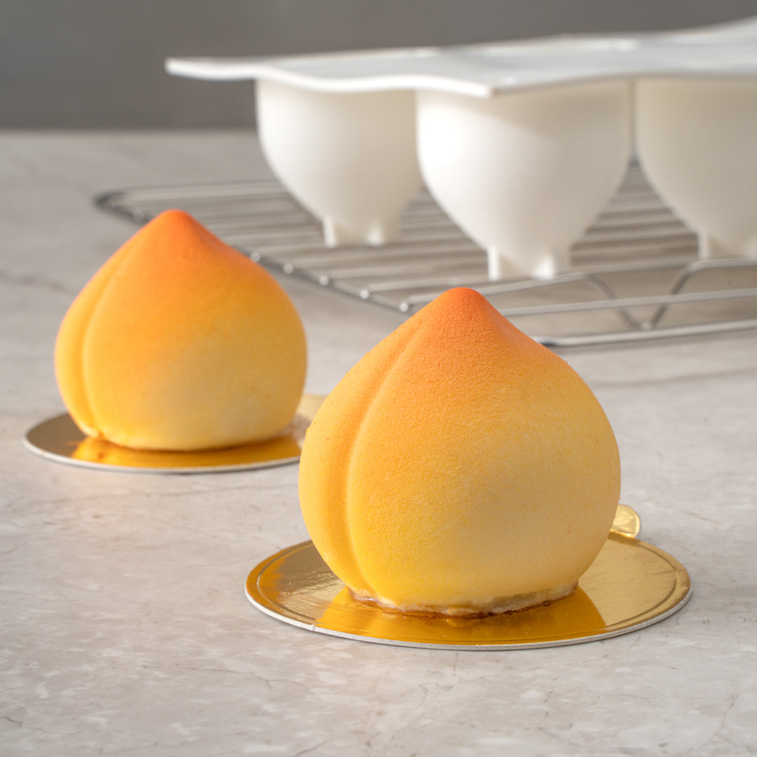 Pastry Tek Silicone Peach Baking Mold - 8-Compartment - 1 count box