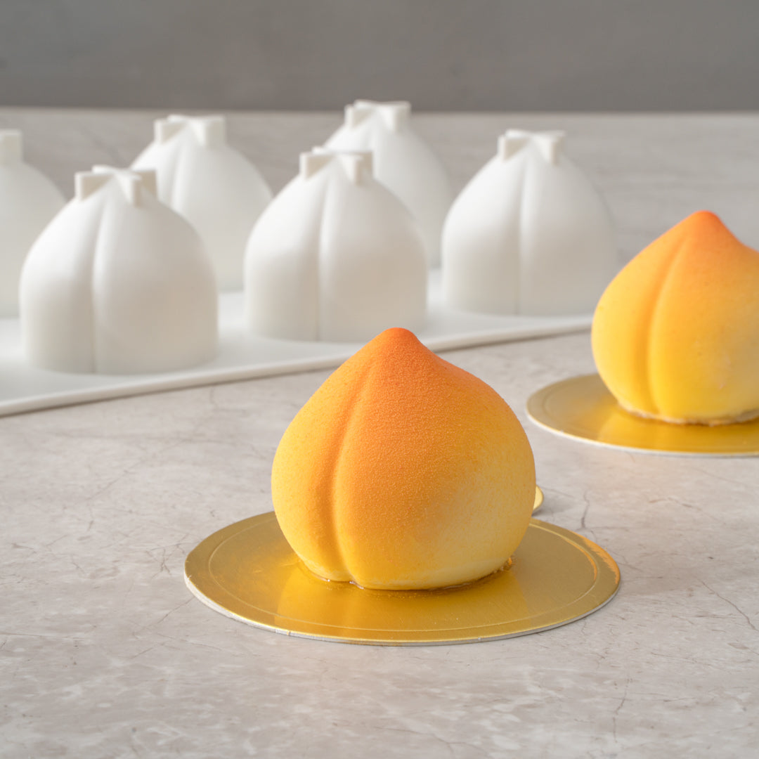 Pastry Tek Silicone Peach Baking Mold - 8-Compartment - 1 count box