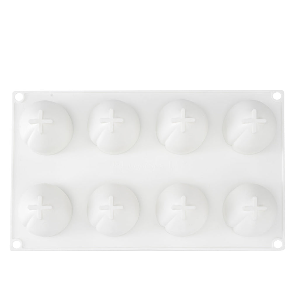 Pastry Tek Silicone Peach Baking Mold - 8-Compartment - 10 count box