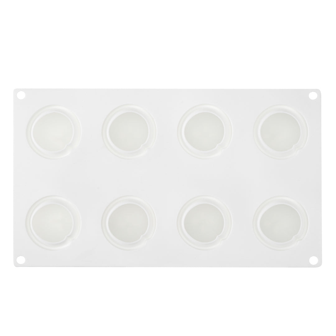 Pastry Tek Silicone Peach Baking Mold - 8-Compartment - 10 count box