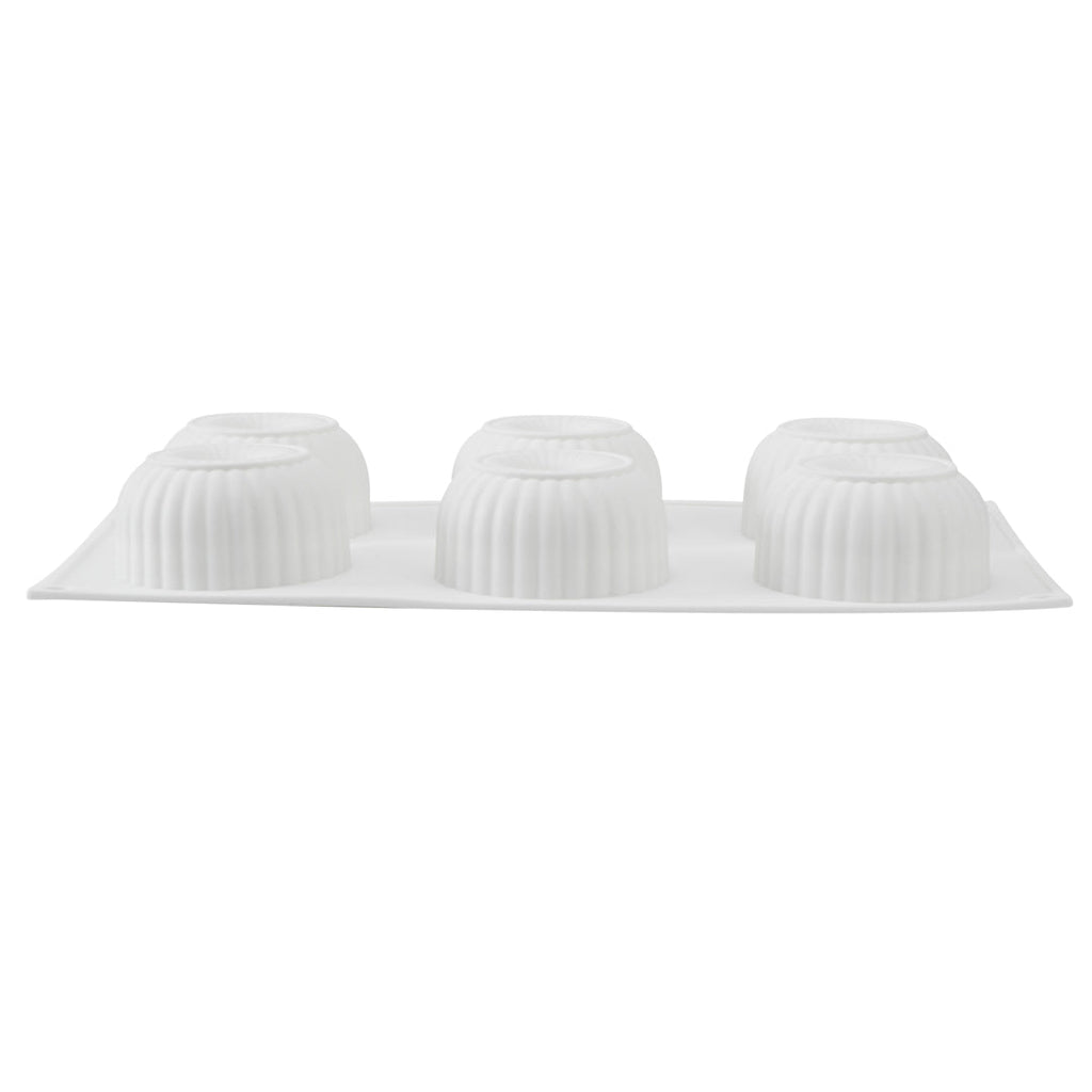 Pastry Tek Silicone Ridged Donut - 6-Compartment - 1 count box