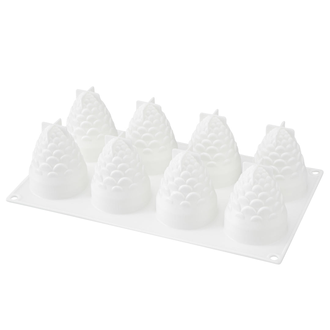 Pastry Tek Silicone Pineapple Baking Mold - 8-Compartment - 1 count box