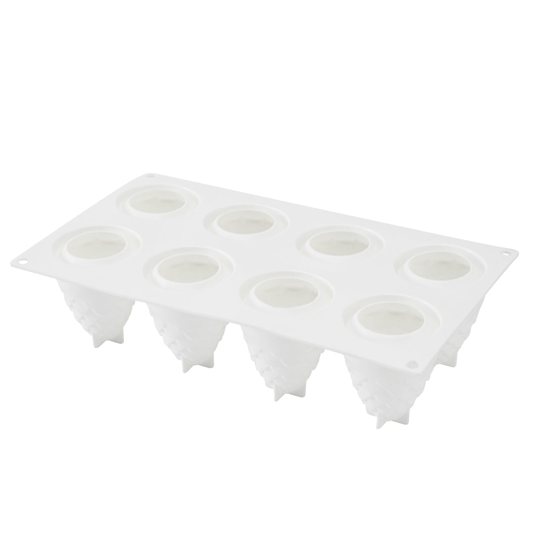 Pastry Tek Silicone Pineapple Baking Mold - 8-Compartment - 1 count box