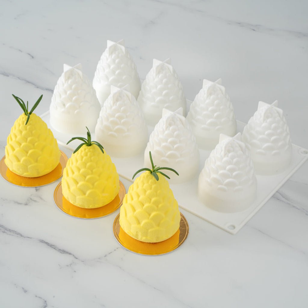 Pastry Tek Silicone Pineapple Baking Mold - 8-Compartment - 1 count box