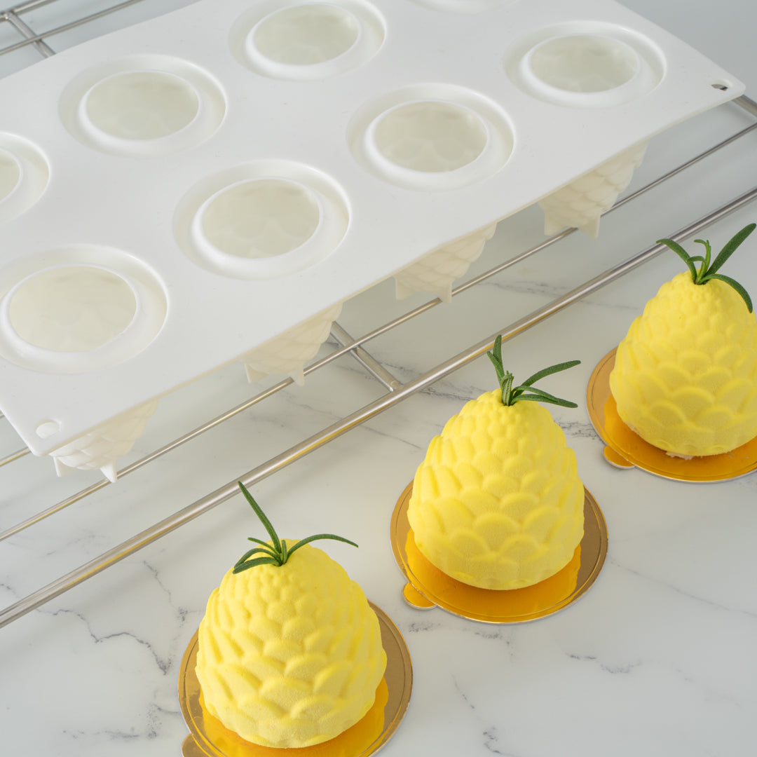Pastry Tek Silicone Pineapple Baking Mold - 8-Compartment - 1 count box