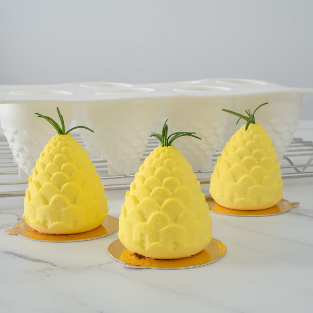 Pastry Tek Silicone Pineapple Baking Mold - 8-Compartment - 1 count box