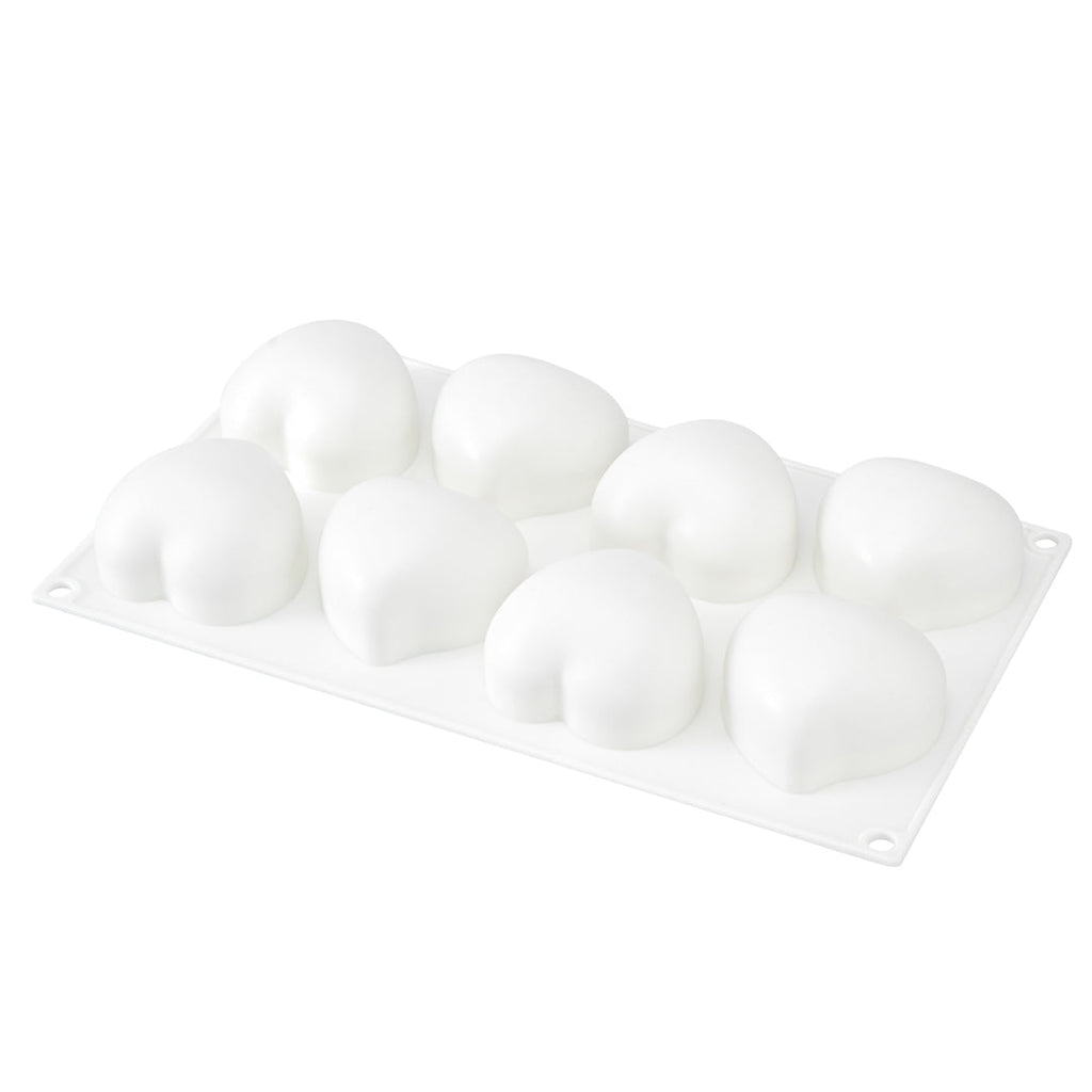 Pastry Tek Silicone Heart Baking Mold - 8-Compartment - 1 count box