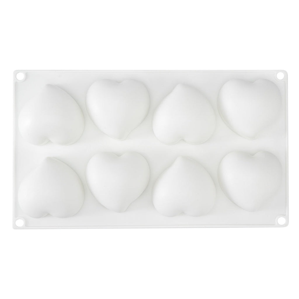 Pastry Tek Silicone Heart Baking Mold - 8-Compartment - 1 count box