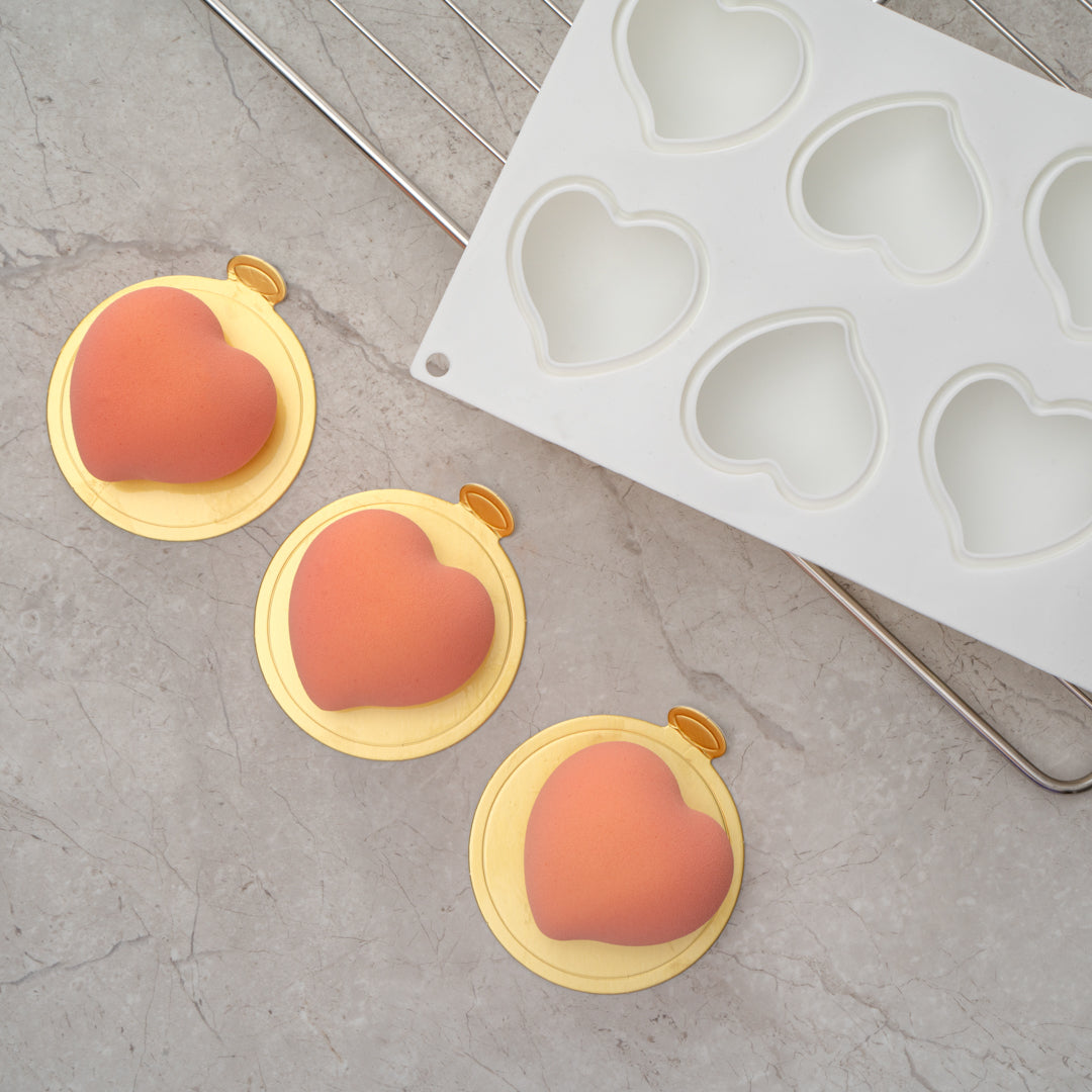 Pastry Tek Silicone Heart Baking Mold - 8-Compartment - 1 count box