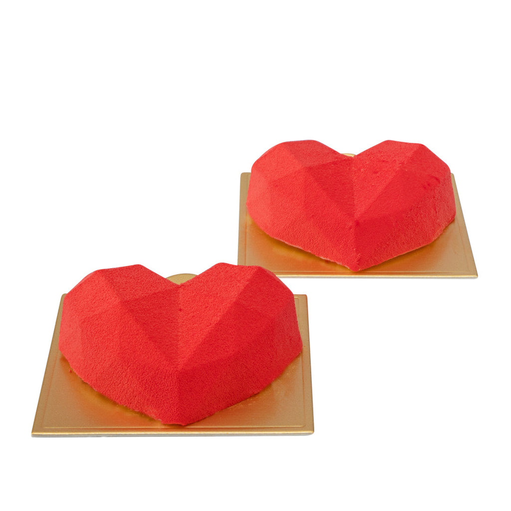 Pastry Tek Silicone Diamond Heart Baking Mold - 8-Compartment - 1 count box