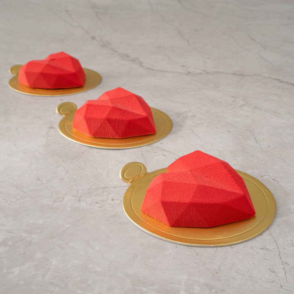 Pastry Tek Silicone Diamond Heart Baking Mold - 8-Compartment - 1 count box