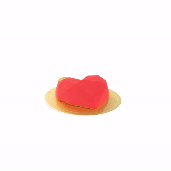 Pastry Tek Silicone Diamond Heart Baking Mold - 8-Compartment - 10 count box