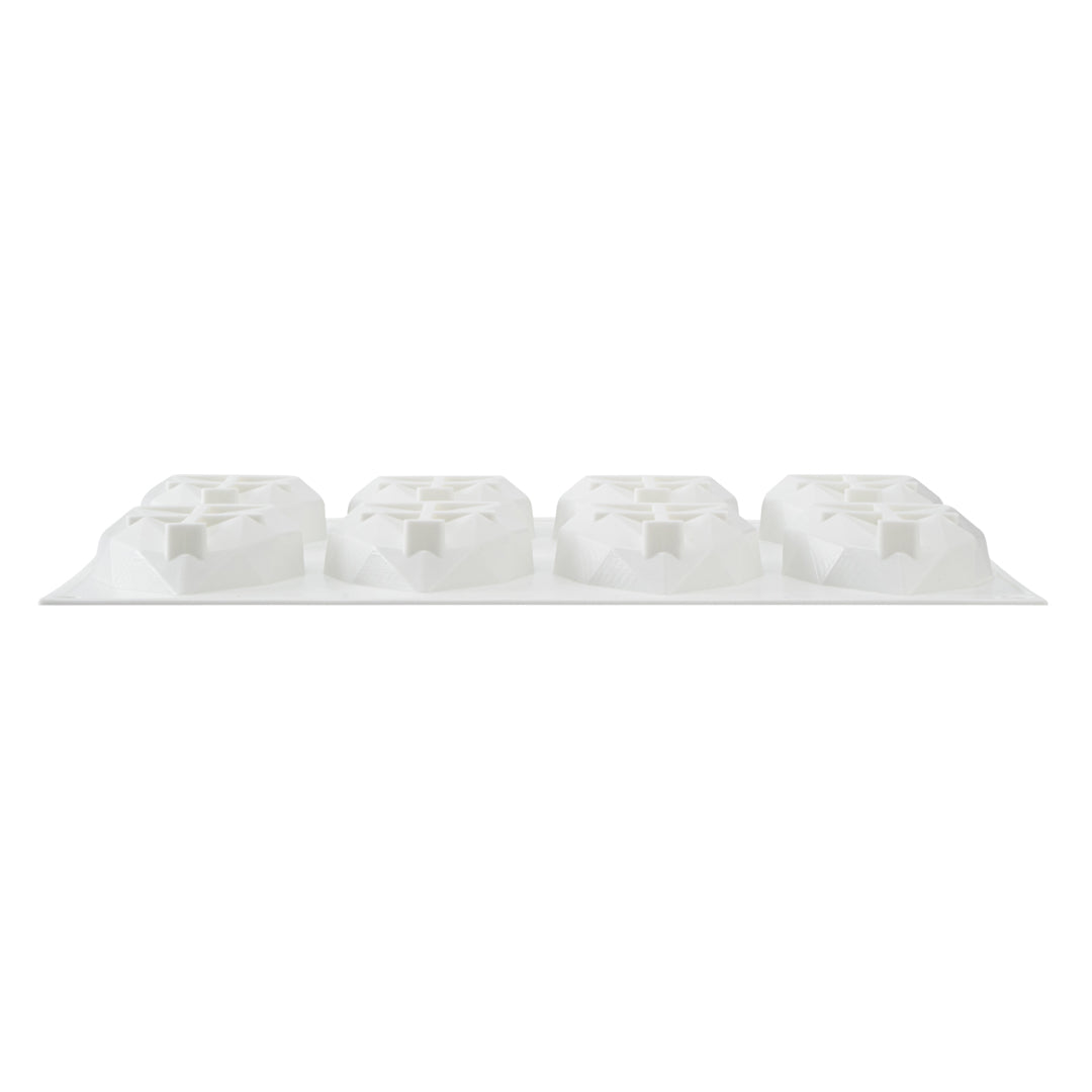 Pastry Tek Silicone Diamond Heart Baking Mold - 8-Compartment - 10 count box
