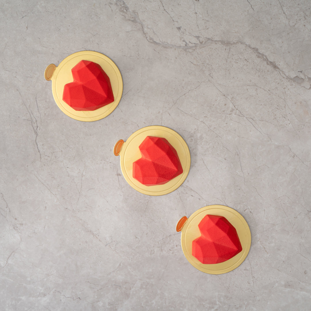 Pastry Tek Silicone Diamond Heart Baking Mold - 8-Compartment - 10 count box