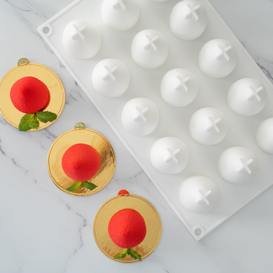 Pastry Tek Silicone Strawberry Baking Mold - 15-Compartment - 1 count box