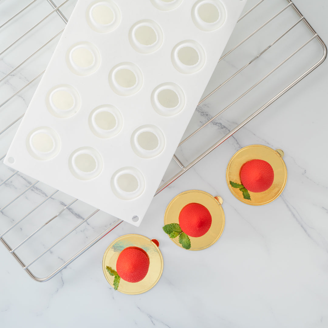 Pastry Tek Silicone Strawberry Baking Mold - 15-Compartment - 1 count box