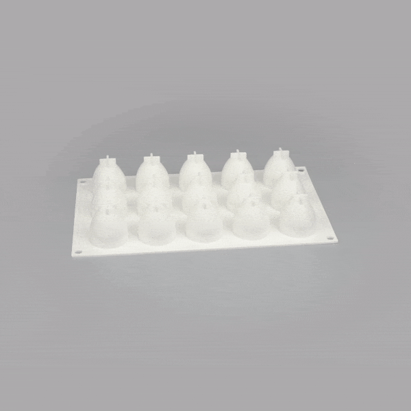 Pastry Tek Silicone Strawberry Baking Mold - 15-Compartment - 10 count box