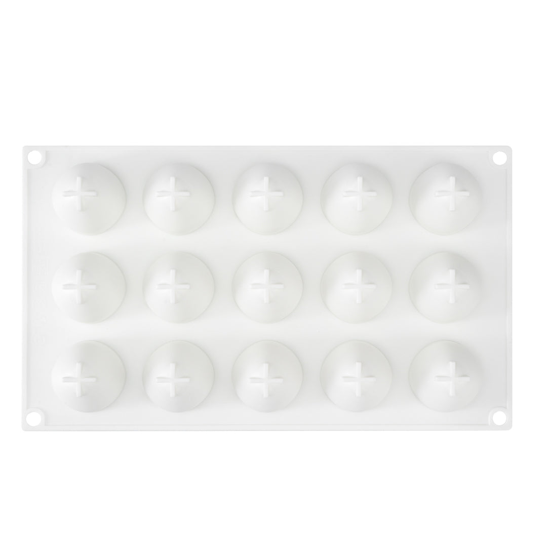 Pastry Tek Silicone Strawberry Baking Mold - 15-Compartment - 10 count box
