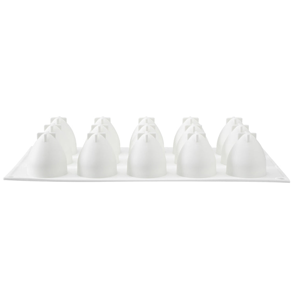 Pastry Tek Silicone Strawberry Baking Mold - 15-Compartment - 10 count box