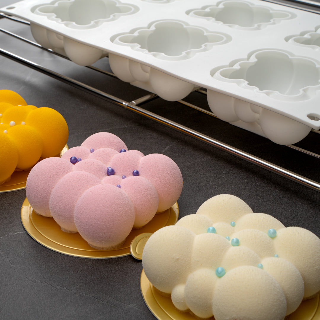 Pastry Tek Silicone Bubble Cloud Baking Mold - 6-Compartment - 1 count box