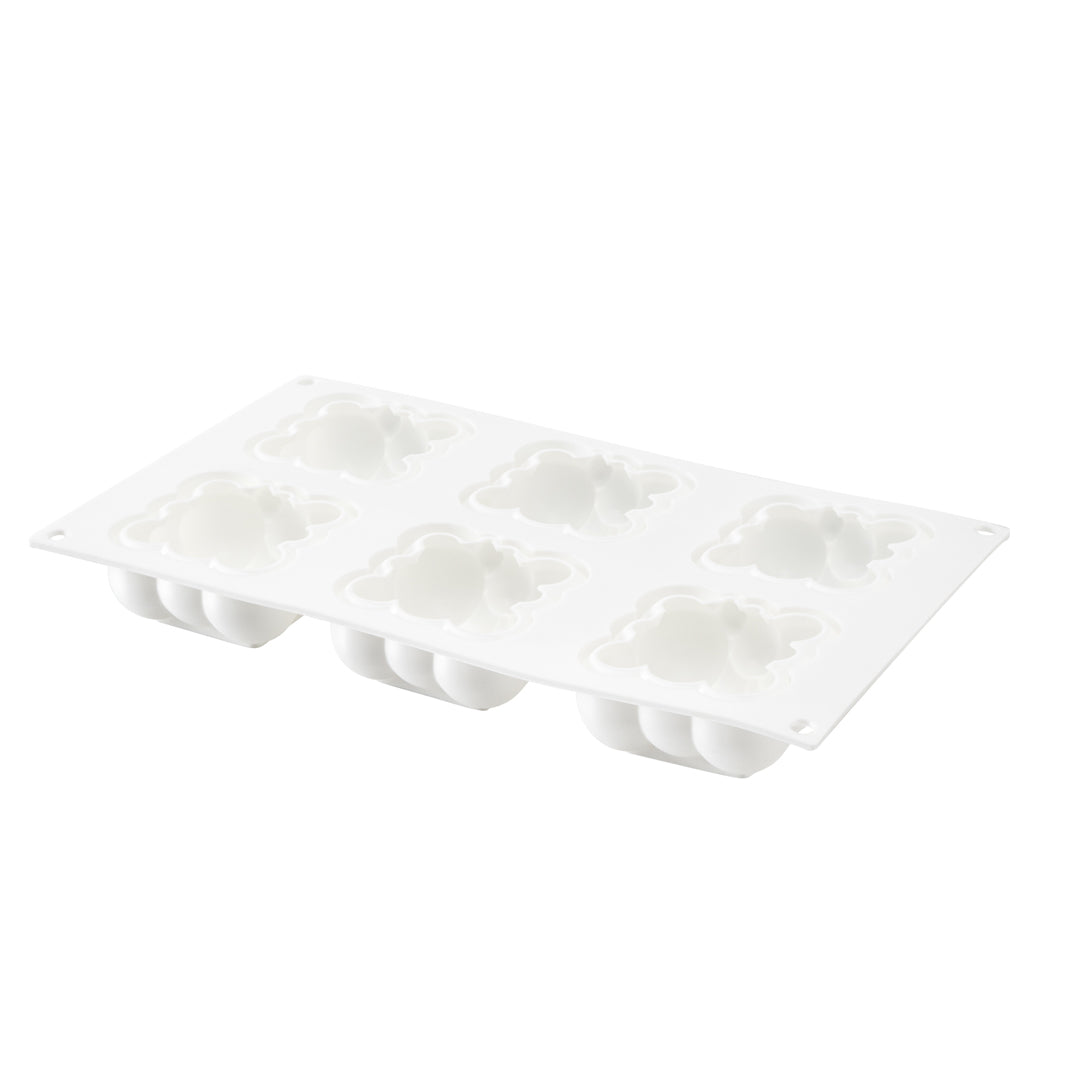 Pastry Tek Silicone Bubble Cloud Baking Mold - 6-Compartment - 1 count box