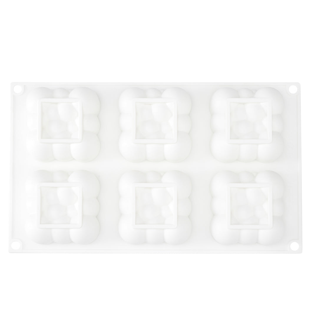 Pastry Tek Silicone Bubble Cloud Baking Mold - 6-Compartment - 1 count box