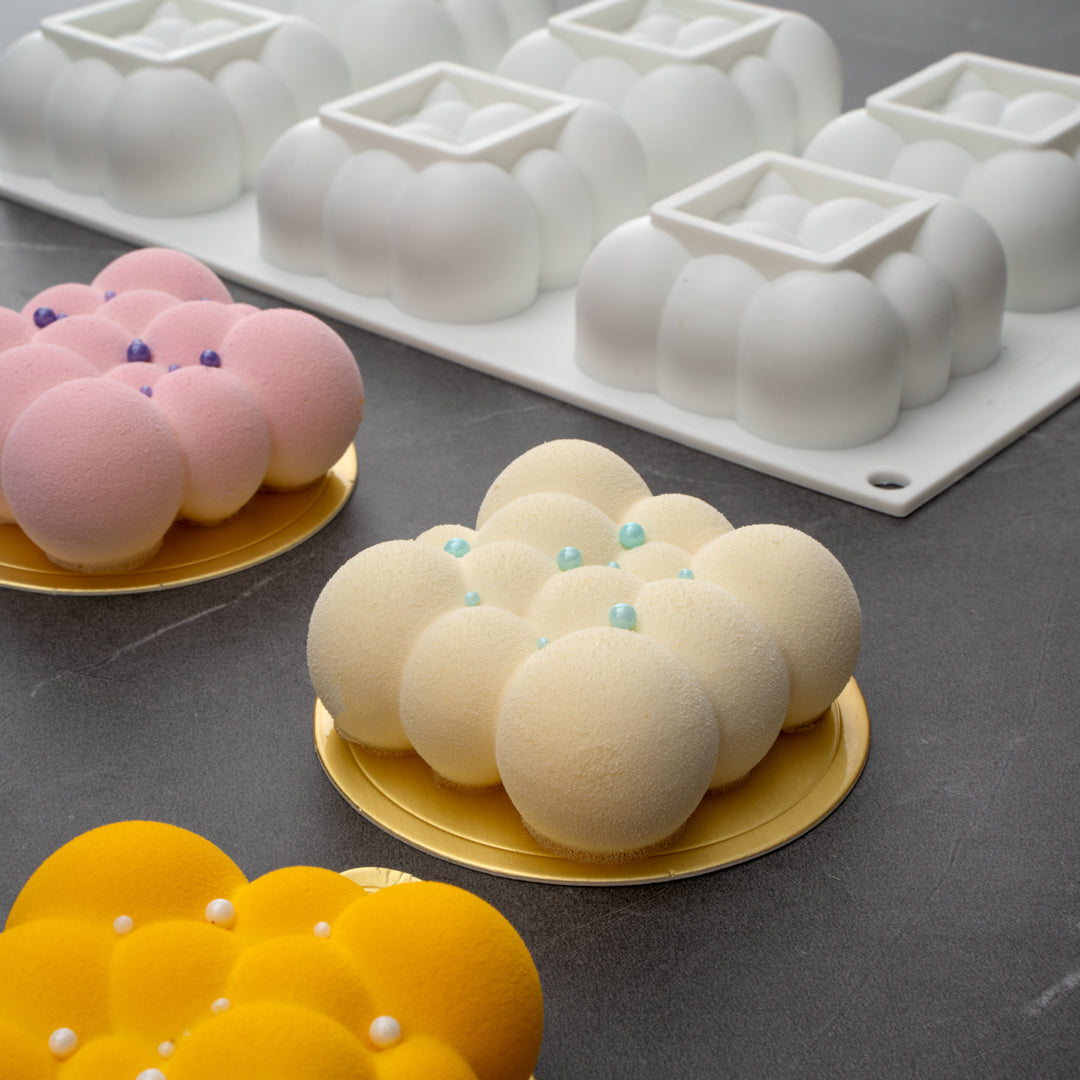 Pastry Tek Silicone Bubble Cloud Baking Mold - 6-Compartment - 1 count box