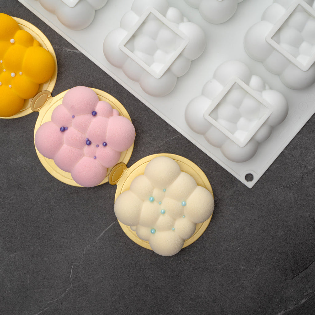 Pastry Tek Silicone Bubble Cloud Baking Mold - 6-Compartment - 1 count box