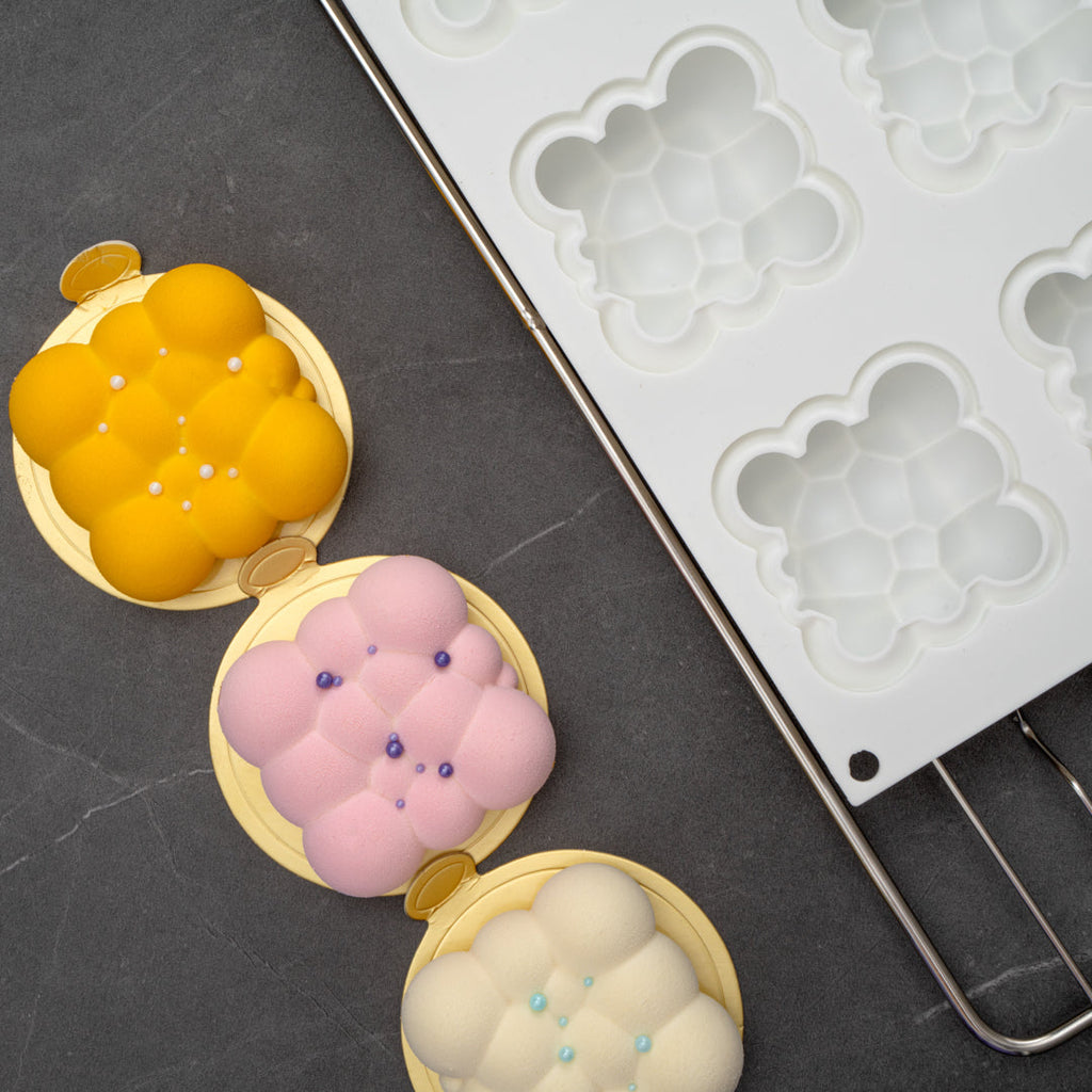 Pastry Tek Silicone Bubble Cloud Baking Mold - 6-Compartment - 1 count box