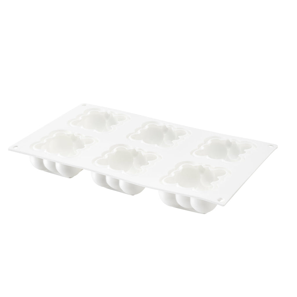 Pastry Tek Silicone Bubble Cloud Baking Mold - 6-Compartment - 10 count box
