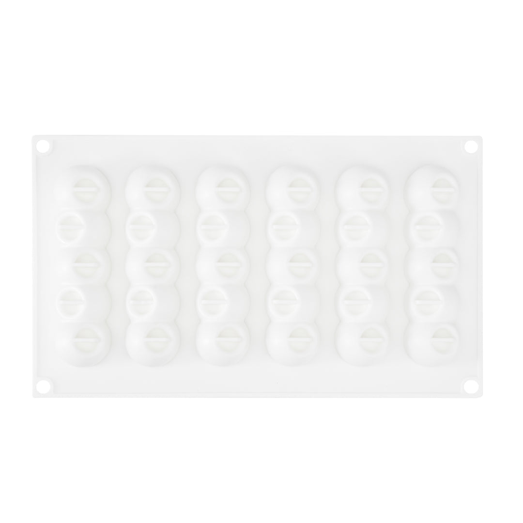 Pastry Tek Silicone Flower Strip Baking Mold - 6-Compartment - 1 count box
