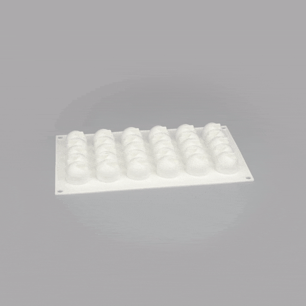 Pastry Tek Silicone Flower Strip Baking Mold - 6-Compartment - 10 count box