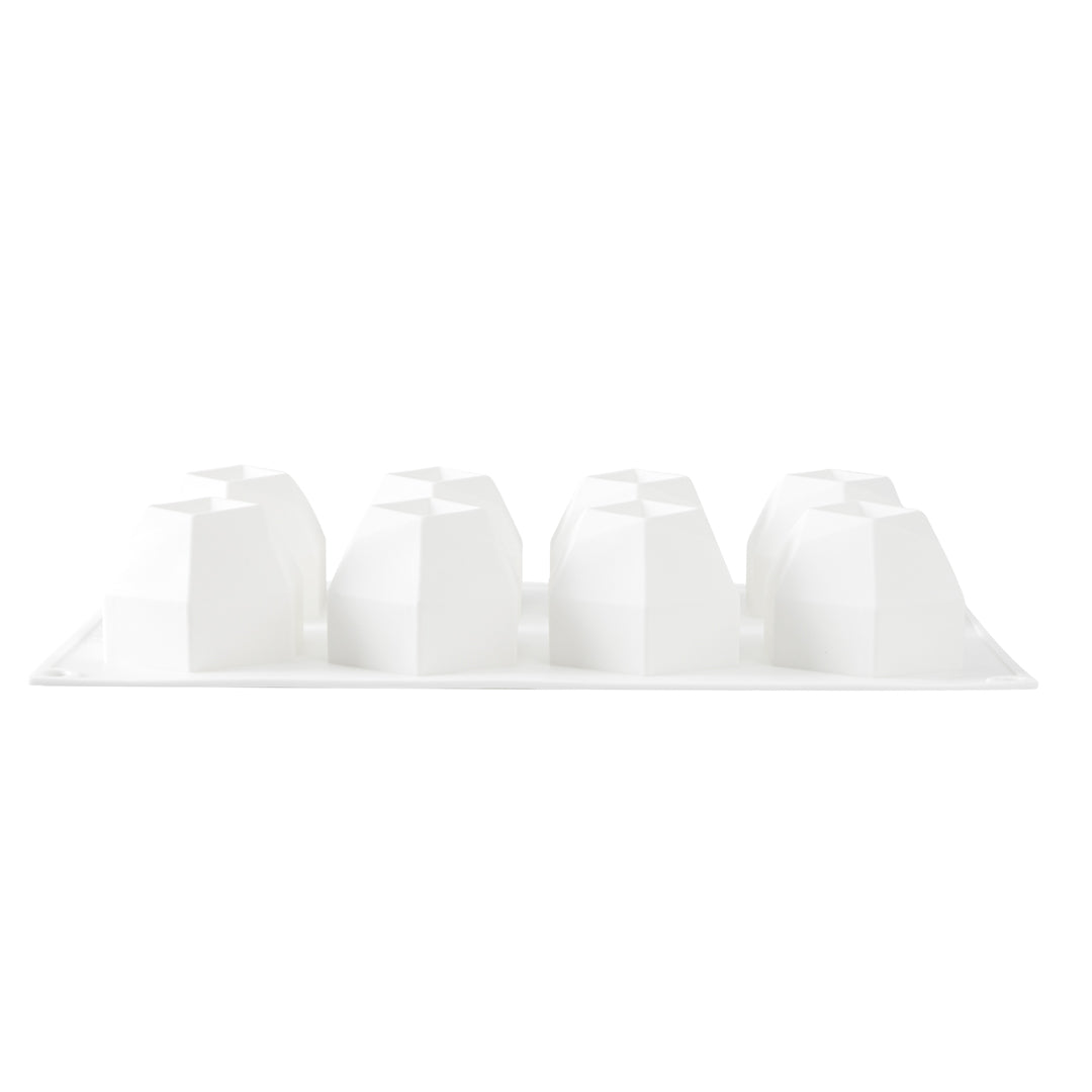 Pastry Tek Silicone Diamond Sphere Baking Mold - 8-Compartment - 1 count box