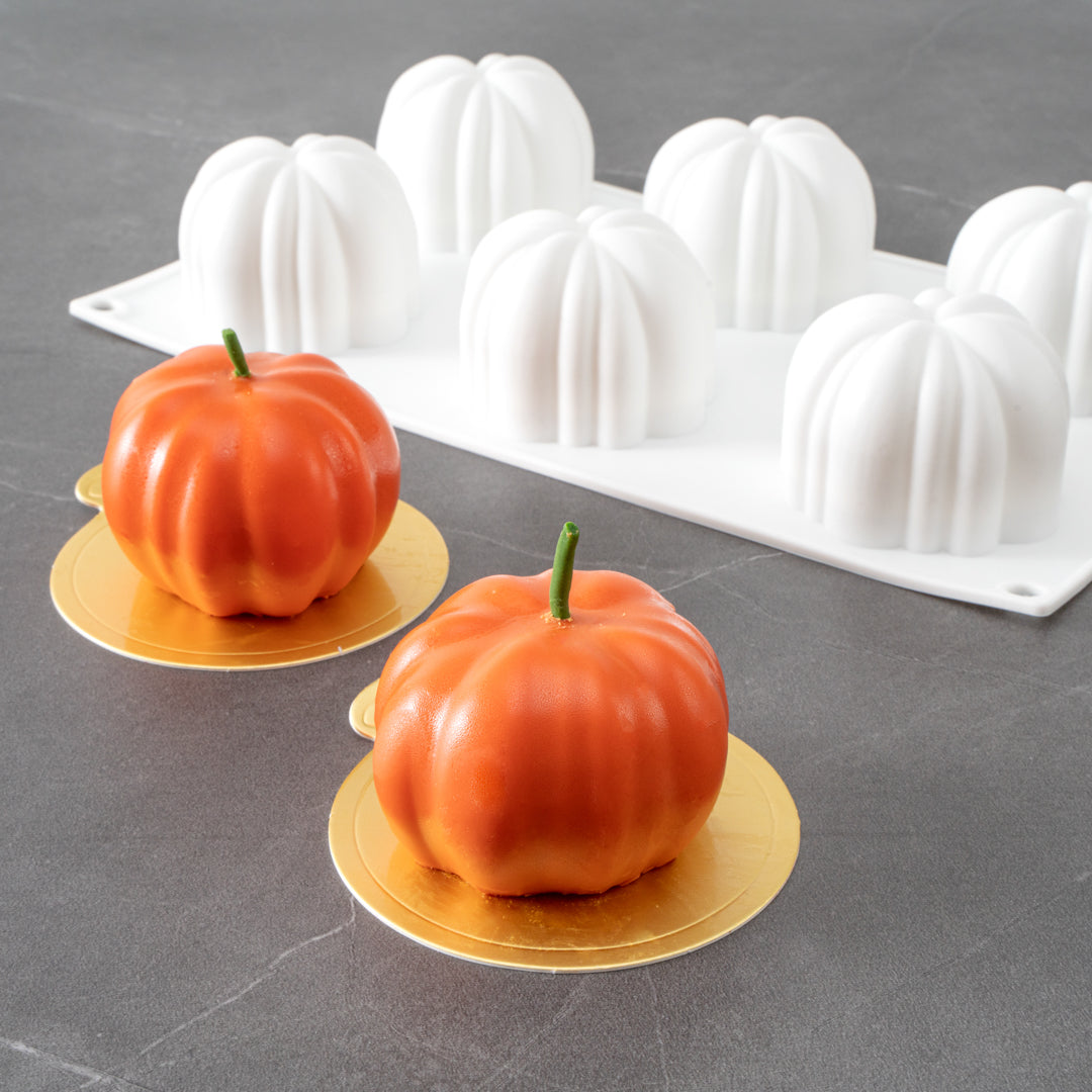 Pastry Tek Silicone Pumpkin Baking Mold - 6-Compartment - 1 count box