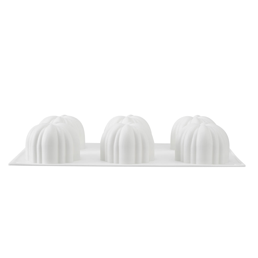 Pastry Tek Silicone Pumpkin Baking Mold - 6-Compartment - 1 count box