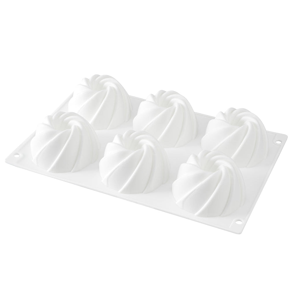 Pastry Tek Silicone Mini Bundt Cake Baking Mold - 6-Compartment - 1 count box