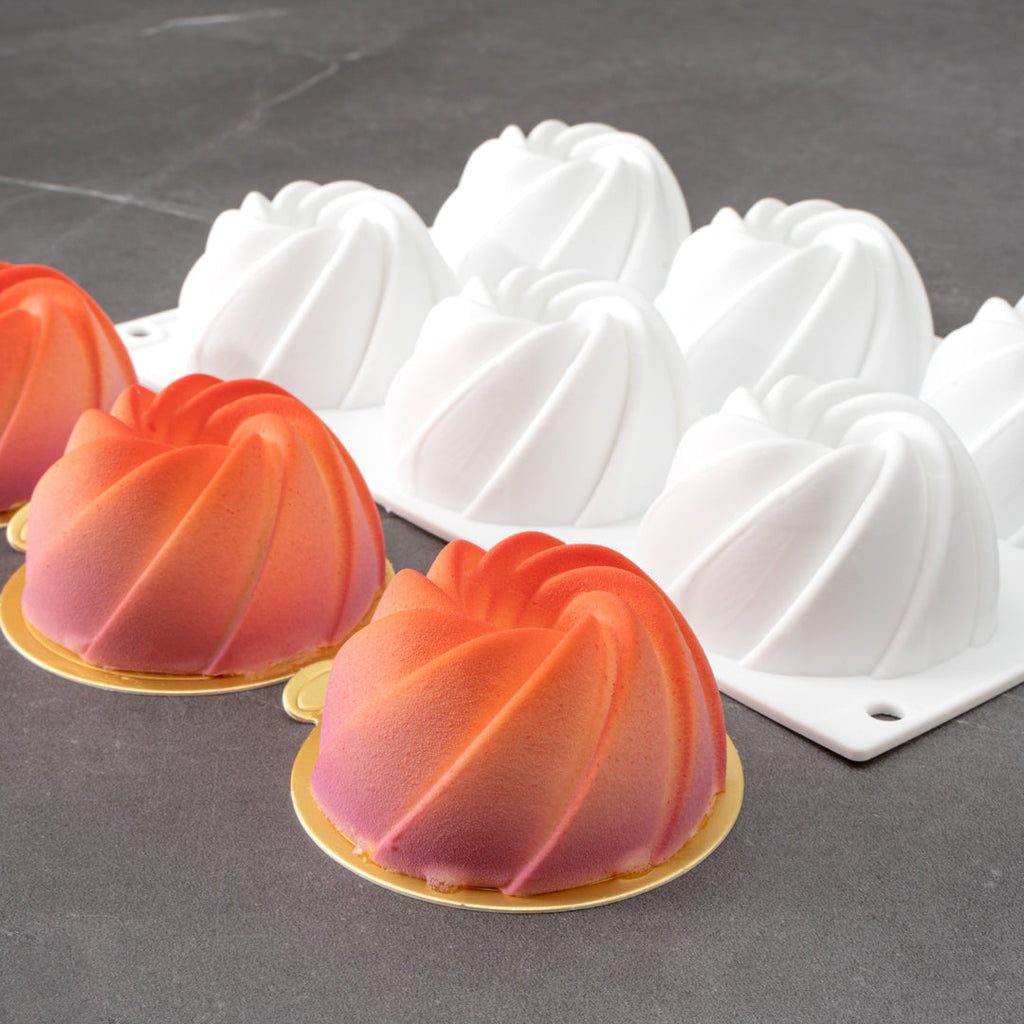 Pastry Tek Silicone Mini Bundt Cake Baking Mold - 6-Compartment - 1 count box