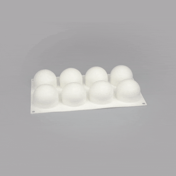 Pastry Tek Silicone Ball Baking Mold - 8-Compartment - 1 count box