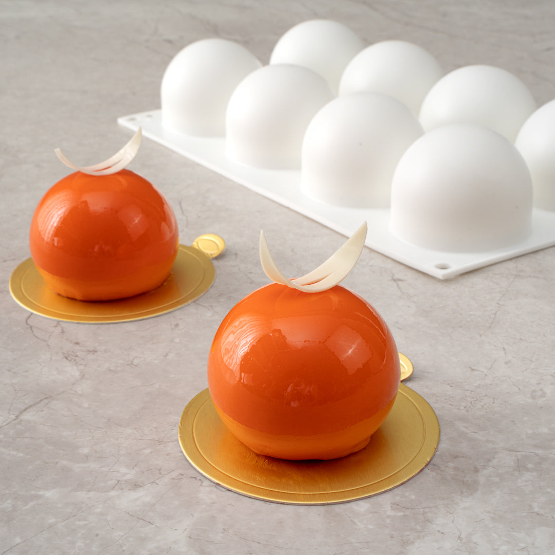 Pastry Tek Silicone Ball Baking Mold - 8-Compartment - 1 count box