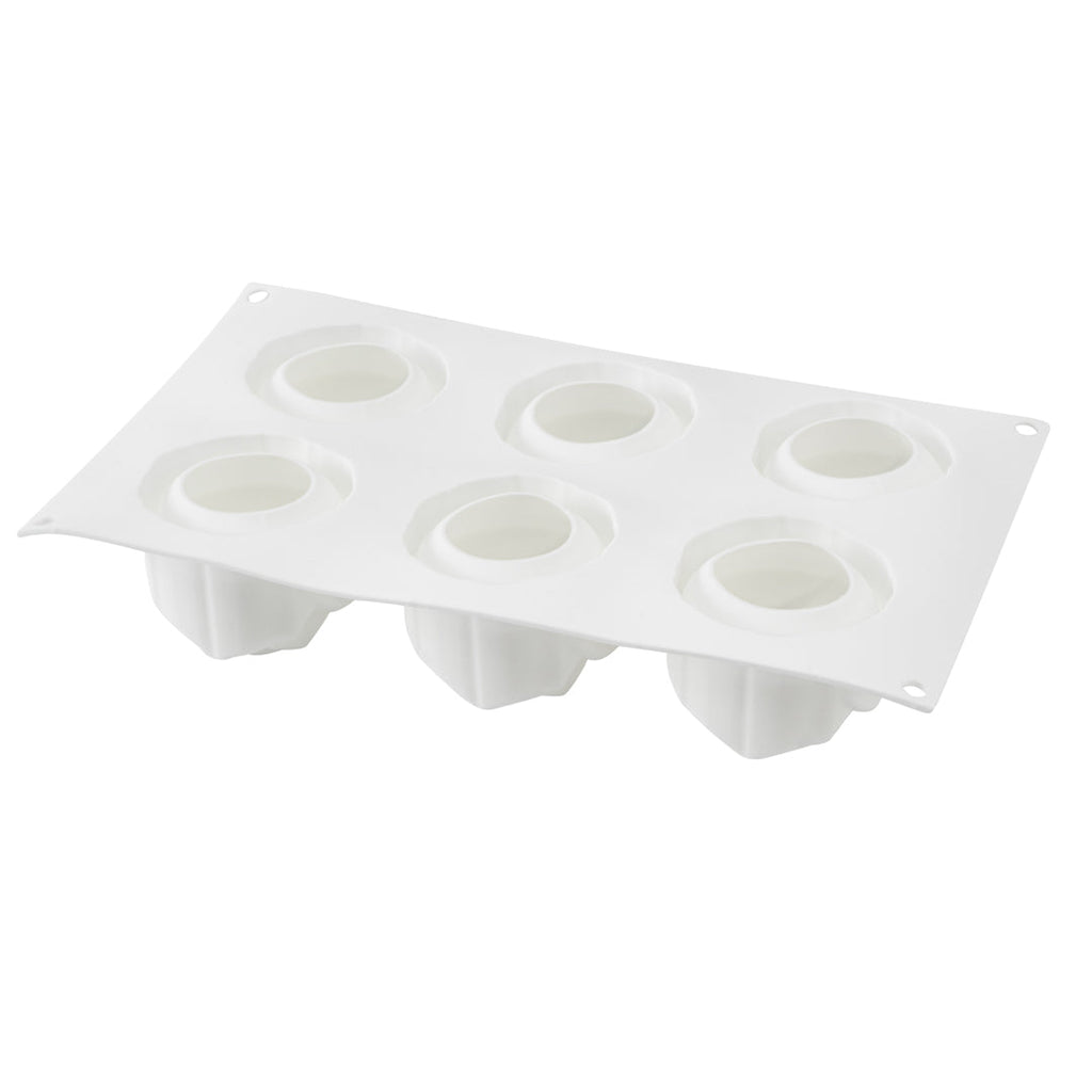 Pastry Tek Silicone Rose Baking Mold - 6-Compartment - 1 count box