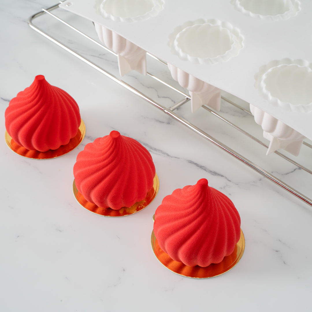 Pastry Tek Silicone Spiral Baking Mold - 6-Compartment - 1 count box