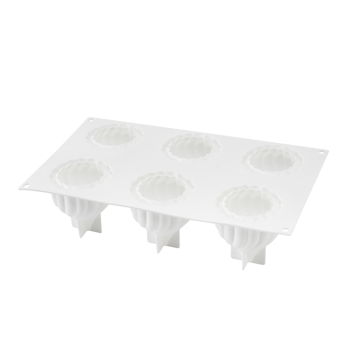 Pastry Tek Silicone Spiral Baking Mold - 6-Compartment - 1 count box
