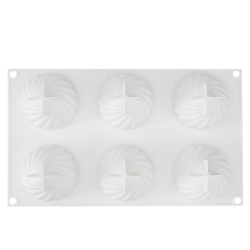 Pastry Tek Silicone Spiral Baking Mold - 6-Compartment - 1 count box