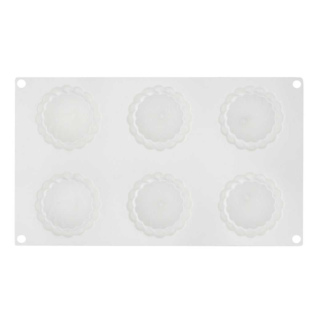 Pastry Tek Silicone Spiral Baking Mold - 6-Compartment - 1 count box